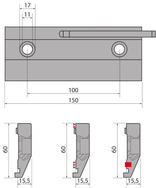 Зажимы / прижимные планки пуансонов Promecam-Amada STX60 / STX60R / STXG60
