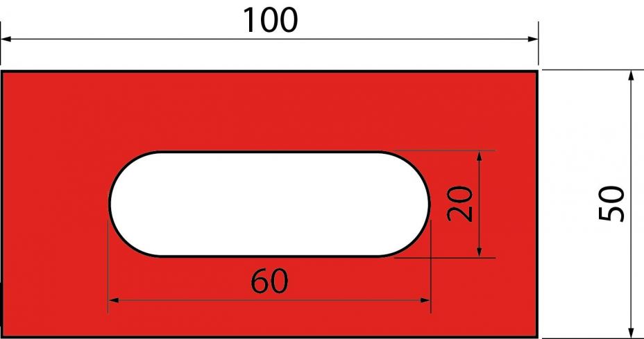 Гибка в полиуретане GMF 100x50x20