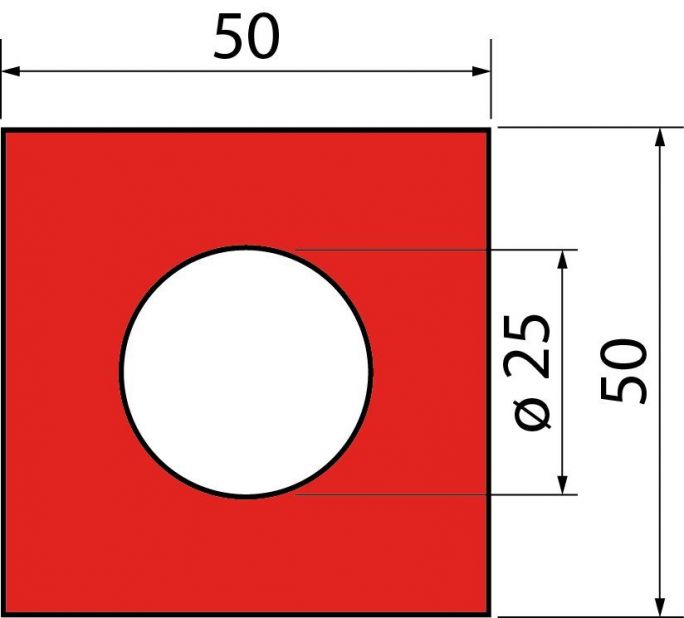 Гибка в полиуретане GMF 50x50x25